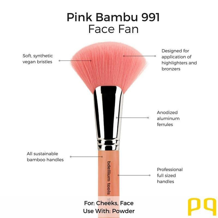 Pink Bambu 991 Face Fan - Bdelliumtools