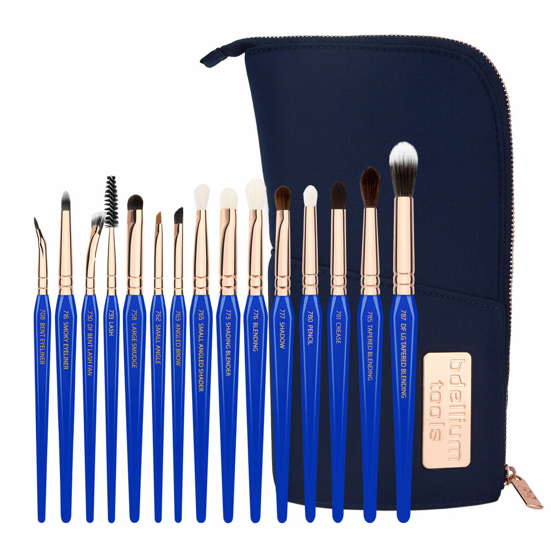 Golden Triangle Eyes Only Complete 15pc. Brush Set with Pouch