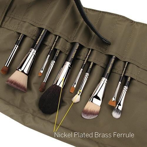 Maestro The Key Essential 10pc. Brush set with Roll-up Pouch - Bdelliumtools