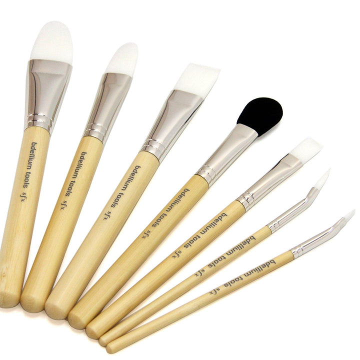 SFX Glue Brush 7 pc. Brush Set with Ziplock Pouch – Bdellium Tools