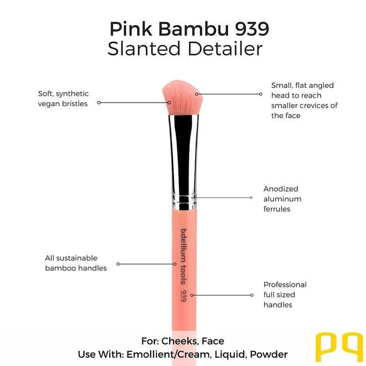 Pink Bambu 939 Slanted Detailer - Bdellium Tools