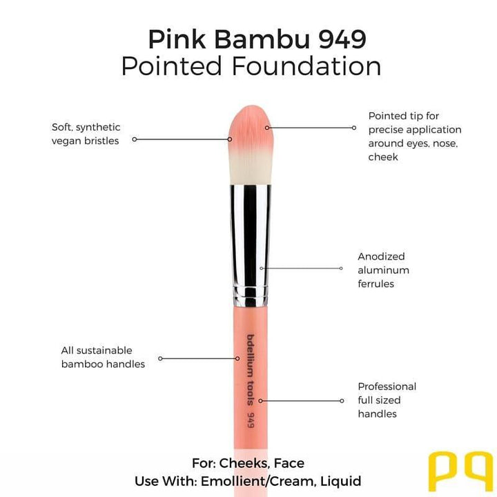 Pink Bambu 949 Pointed Foundation - Bdellium Tools