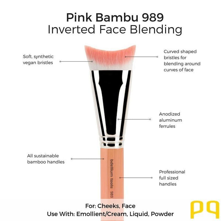 Pink Bambu 989 Inverted Face Blending - Bdellium Tools