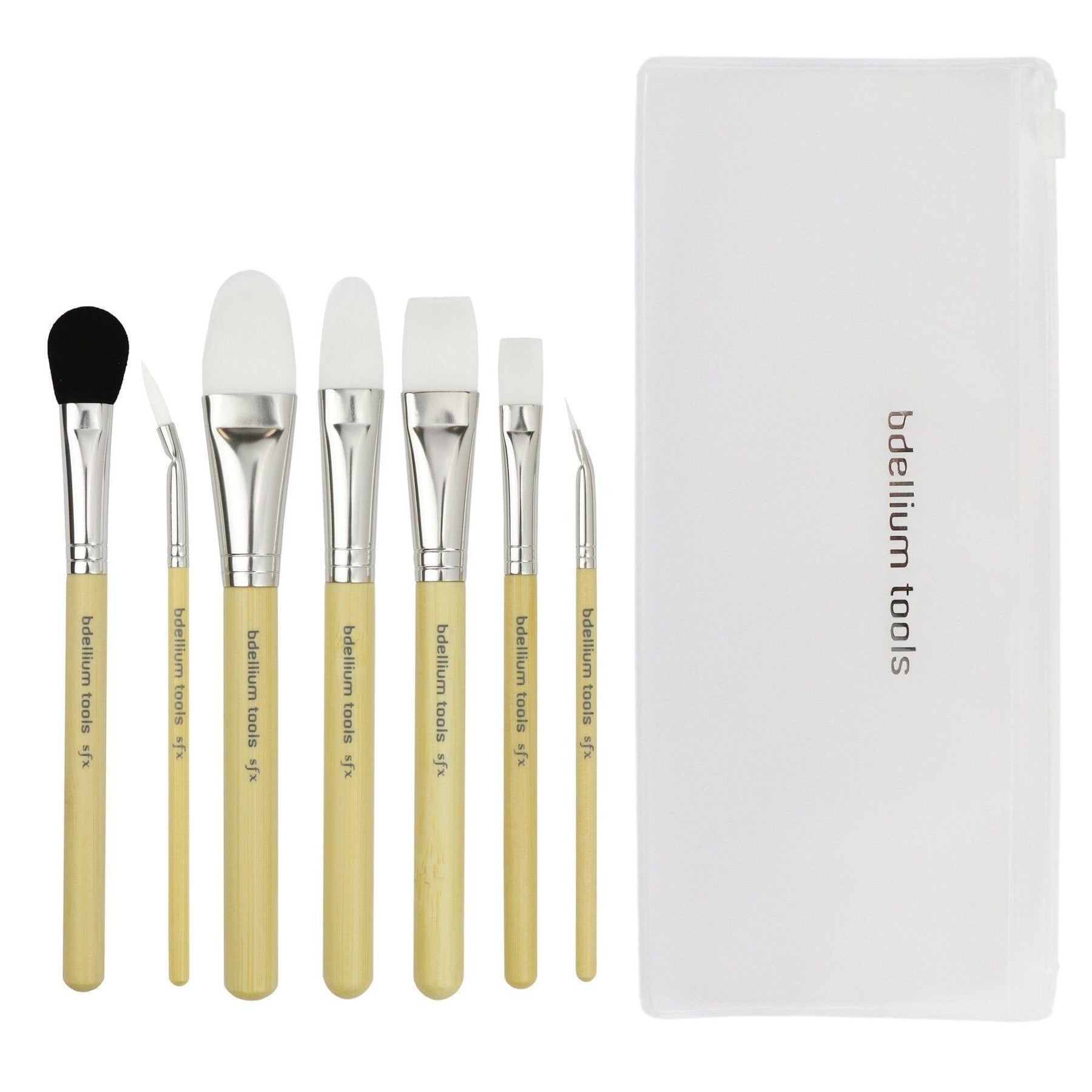 SFX Glue Brush 7 pc. Brush Set with Ziplock Pouch Bdellium Tools