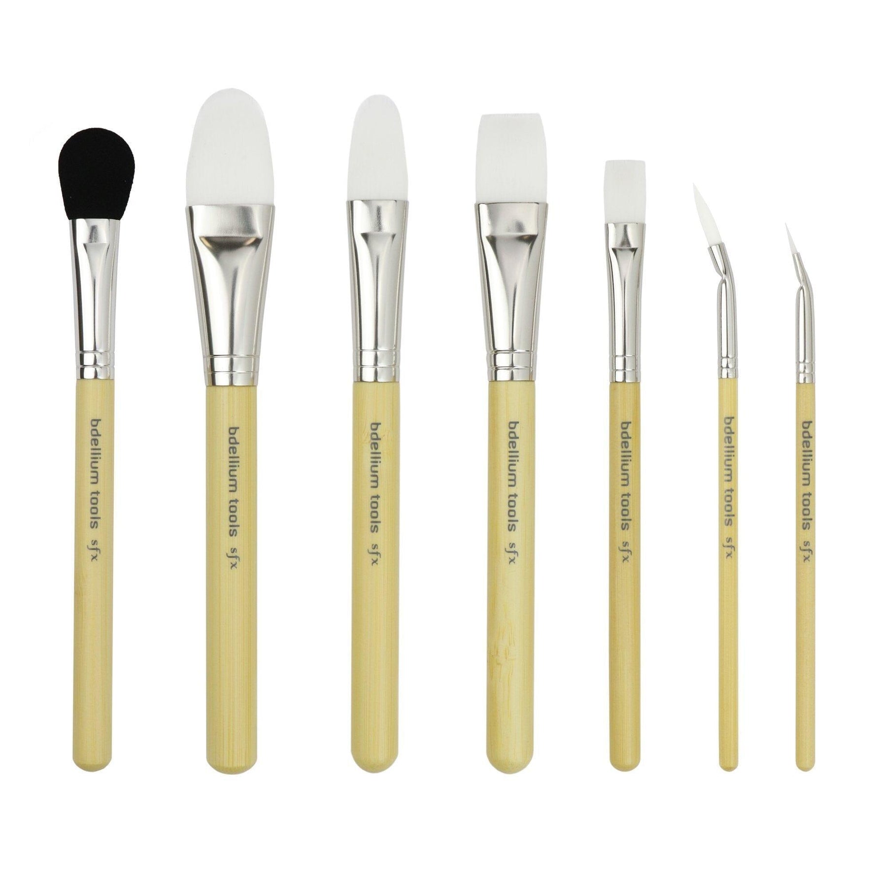 SFX Glue Brush 7 pc. Brush Set with Ziplock Pouch Bdellium Tools