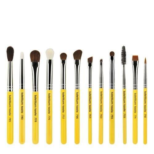 Travel Eyes 12pc. Brush Set with Roll-up Pouch - Bdellium Tools